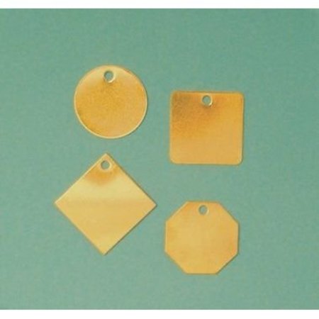 ACCUFORM BLANK BRASS ID TAGS  CIRCLE 1 14 in TDB204 TDB204